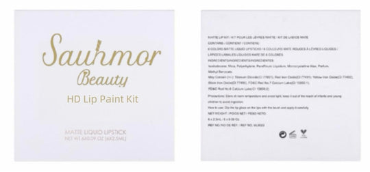 Sauhmor Beauty Lip Kit – White  (Nudes & Reds)